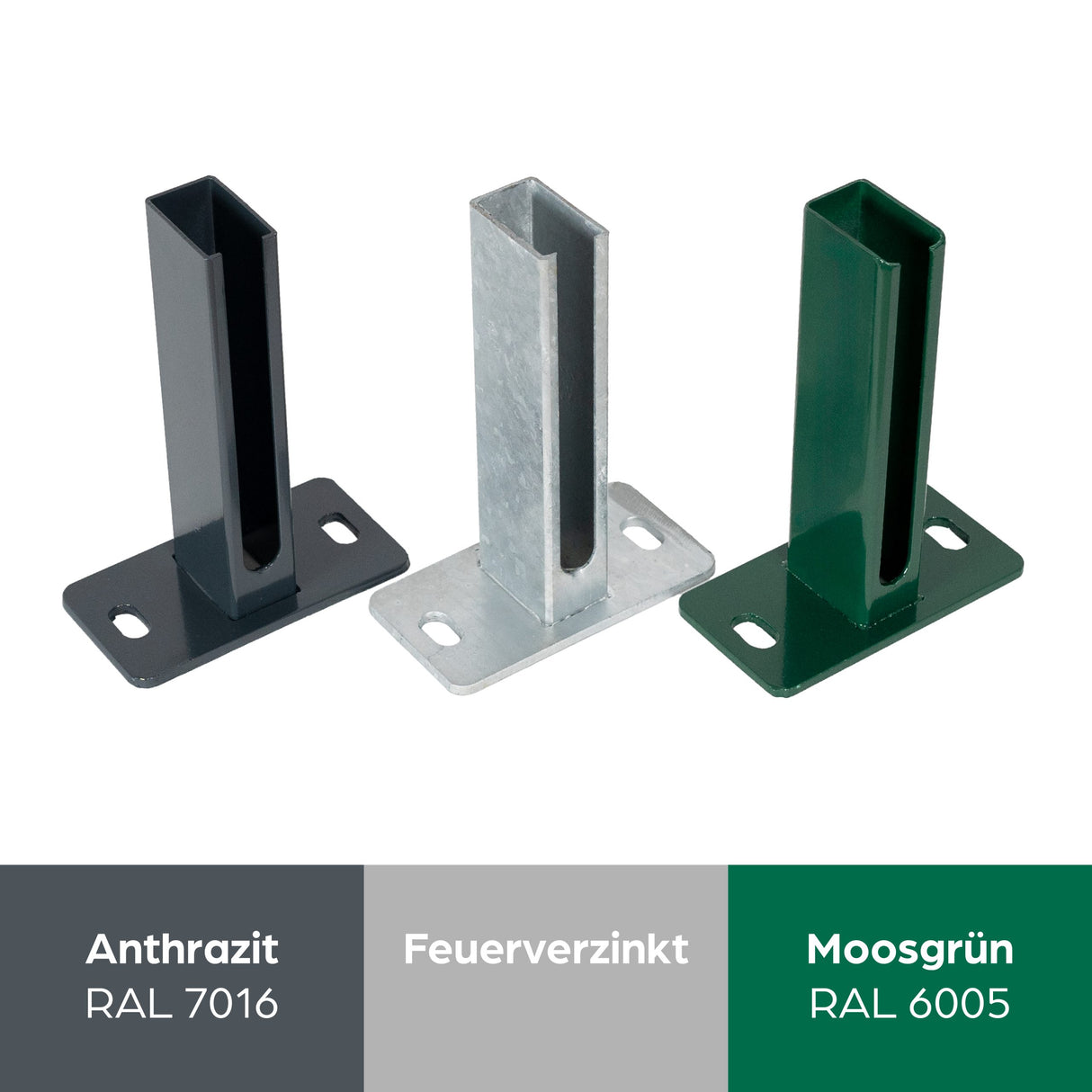 Dübelplatte für Steher 60/40 mm / H: 20 cm