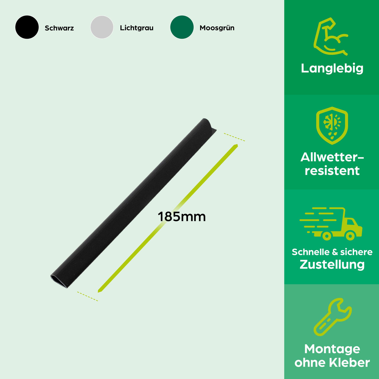 Klemmschiene für Sichtschutzrolle PVC