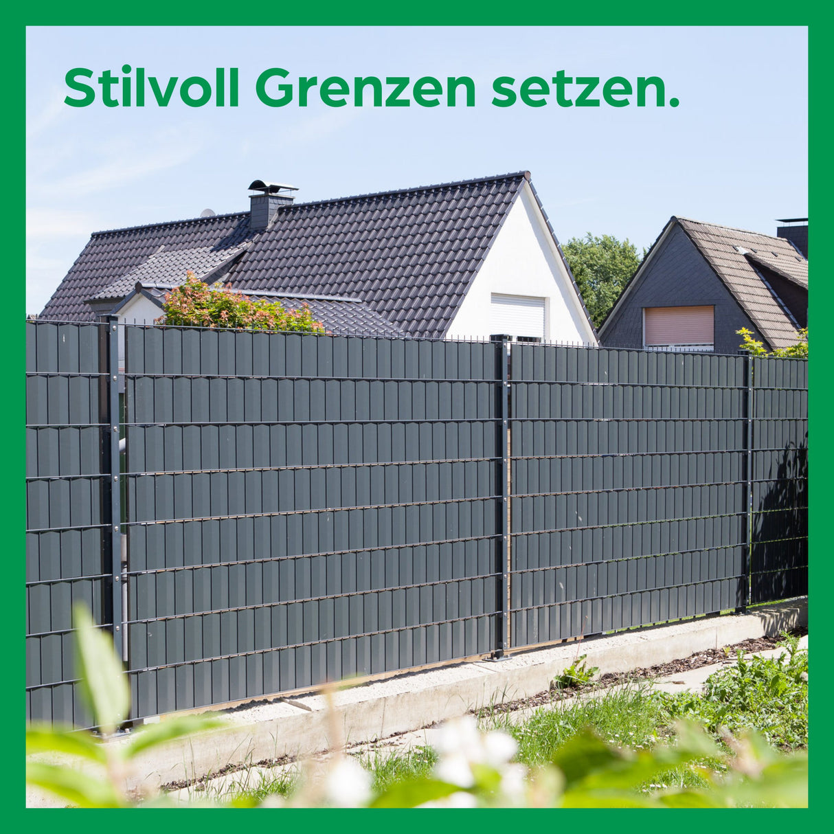 Klemmschiene für Sichtschutzstreifen Rattan, groove-Y, Solid