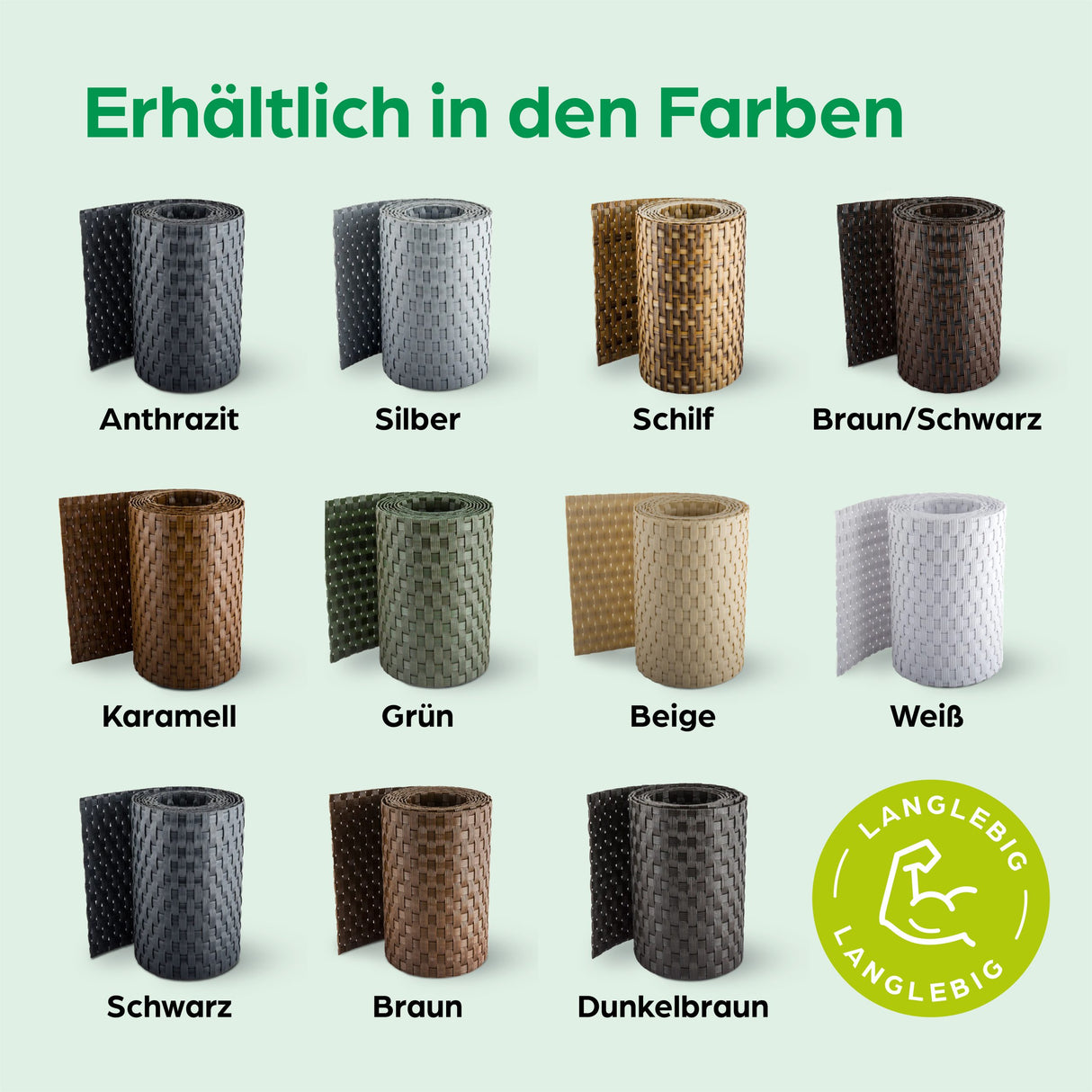 Sichtschutzstreifen "Rattan"